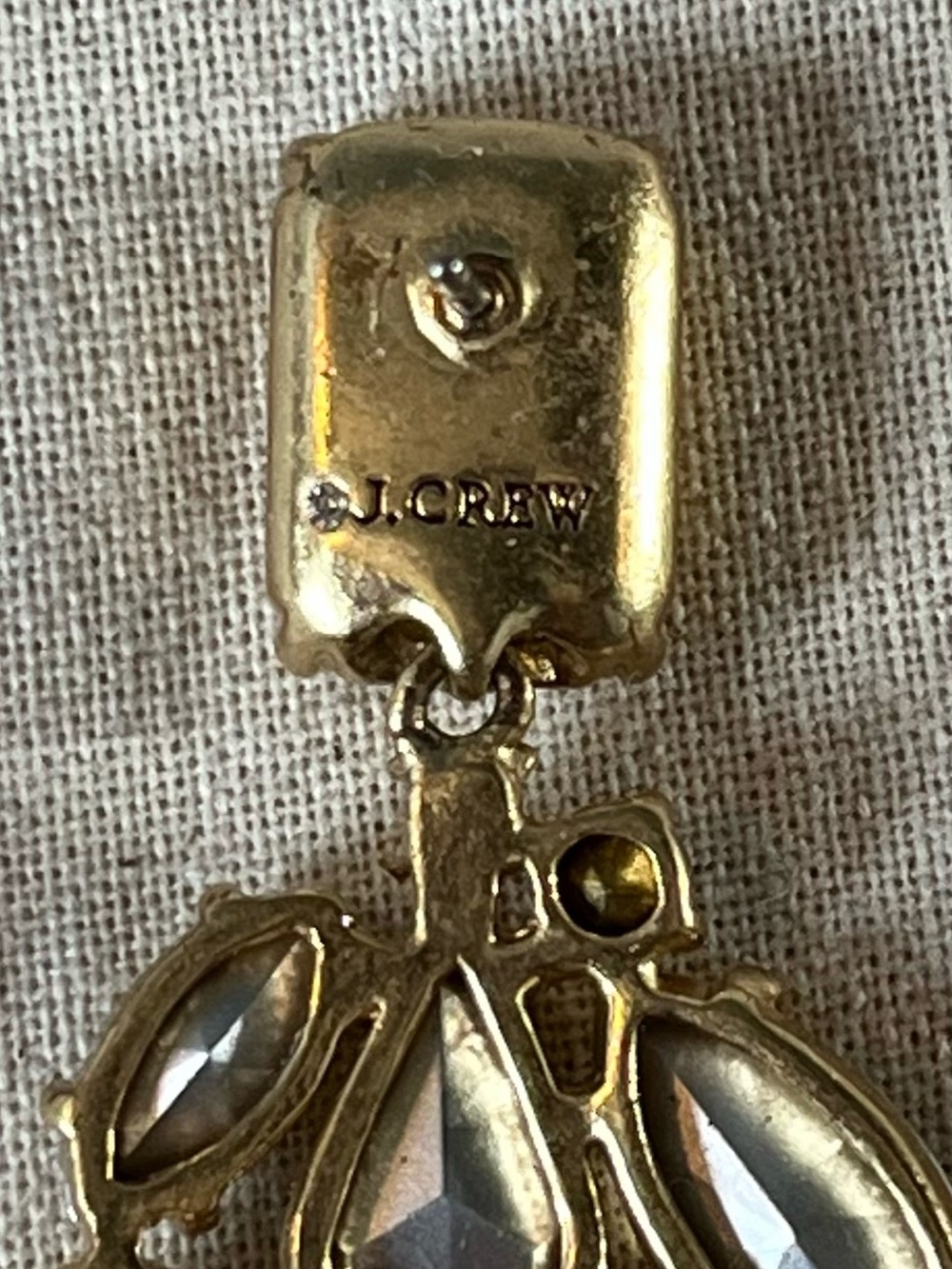 J. Crew Golden Yellow Crystal Drop Earrings - Picture 4 of 5